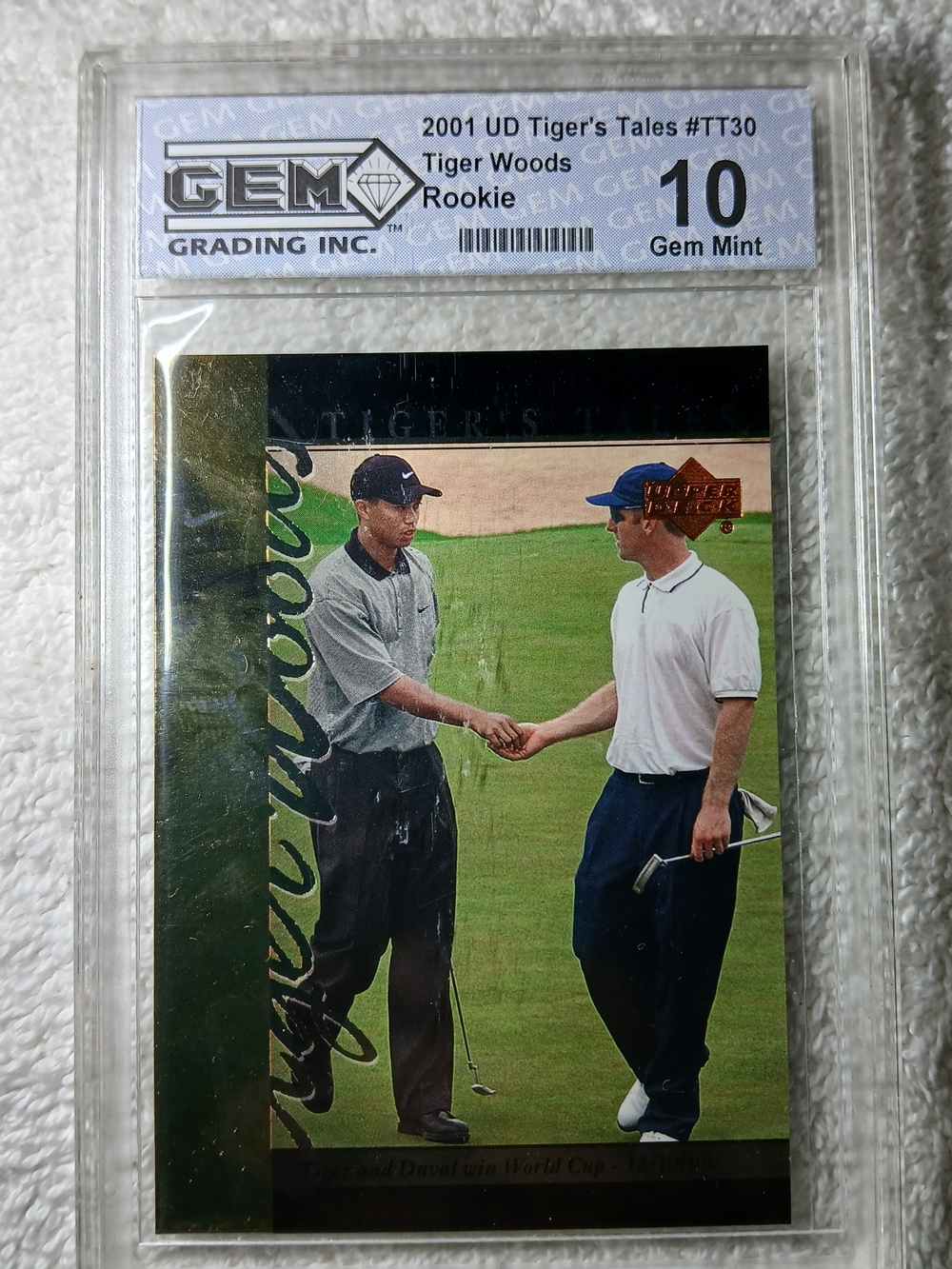 Tiger Woods Rookie Card 2001 UD "Tiger's Tales" #TT30 (Gem Mint 10)